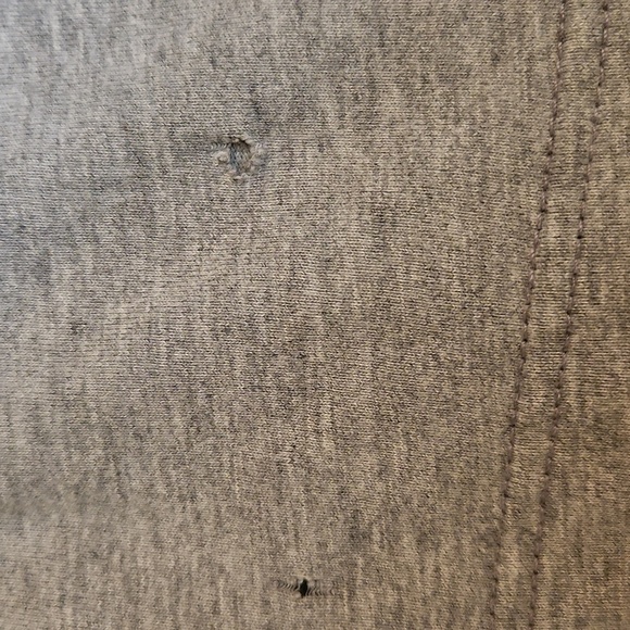 Abercrombie & Fitch Heather Gray Felt Neon Big Logo Short Sleeve Muscle Tee - Picture 3 of 8